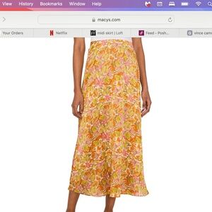 Vince Camuto Mini Palms Midi Skirt